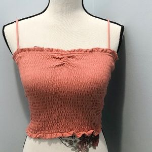 Heart&hips ruffled tube top with straps
